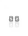925 Sterling Silver Geometric Mosaic Stud Earrings