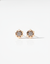 925 Sterling Silver Rose Gold Hexagon Flower Stud Earrings