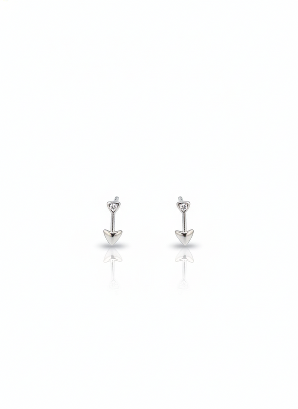 925 Sterling Silver Minimalist Arrow Stud Earrings