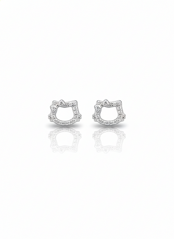 Cute Hello Kitty Silver Studs | 925 Sterling Silver