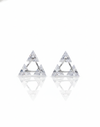 The Trillion Trio: Silver Triangle Studs with Zirconia