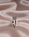 Sterling Silver Classic Halo Diamond-Style Ring