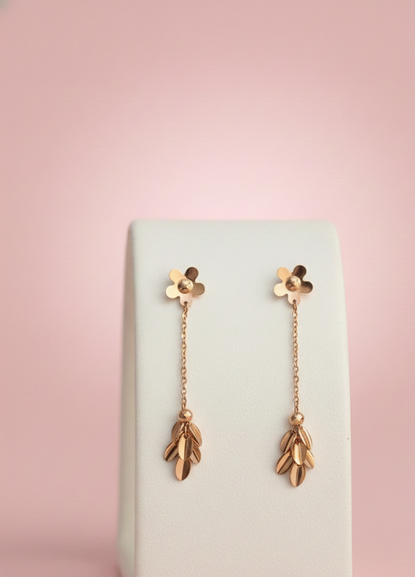 Ethereal Floral Tassel Studs in 925 Silver