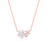 Rose Gold Flower Cluster Necklace