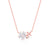 Rose Gold Flower Cluster Necklace