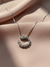 925 Sterling Silver Baguette Open Circle Pendant Necklace