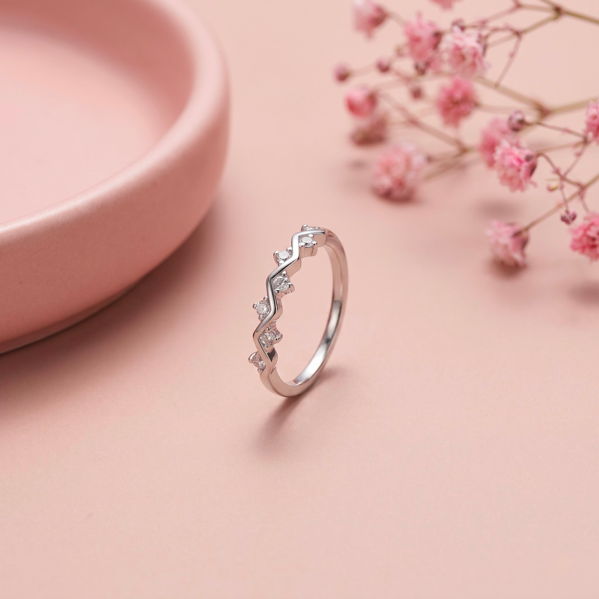 Starlight Wave Minimalist Ring