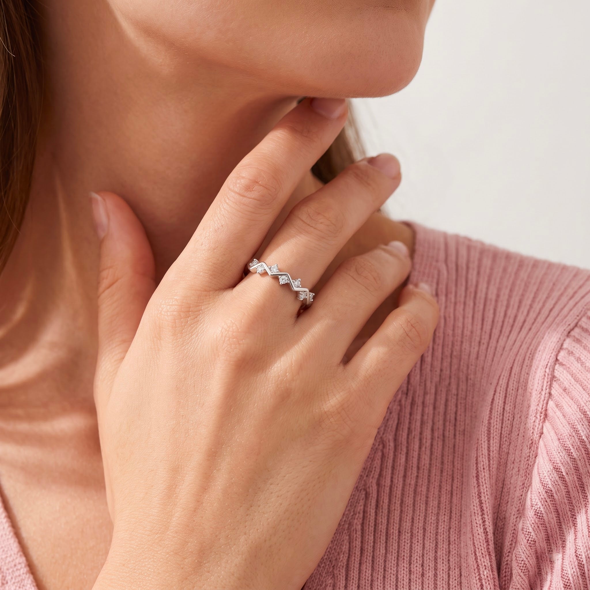 Starlight Wave Minimalist Ring