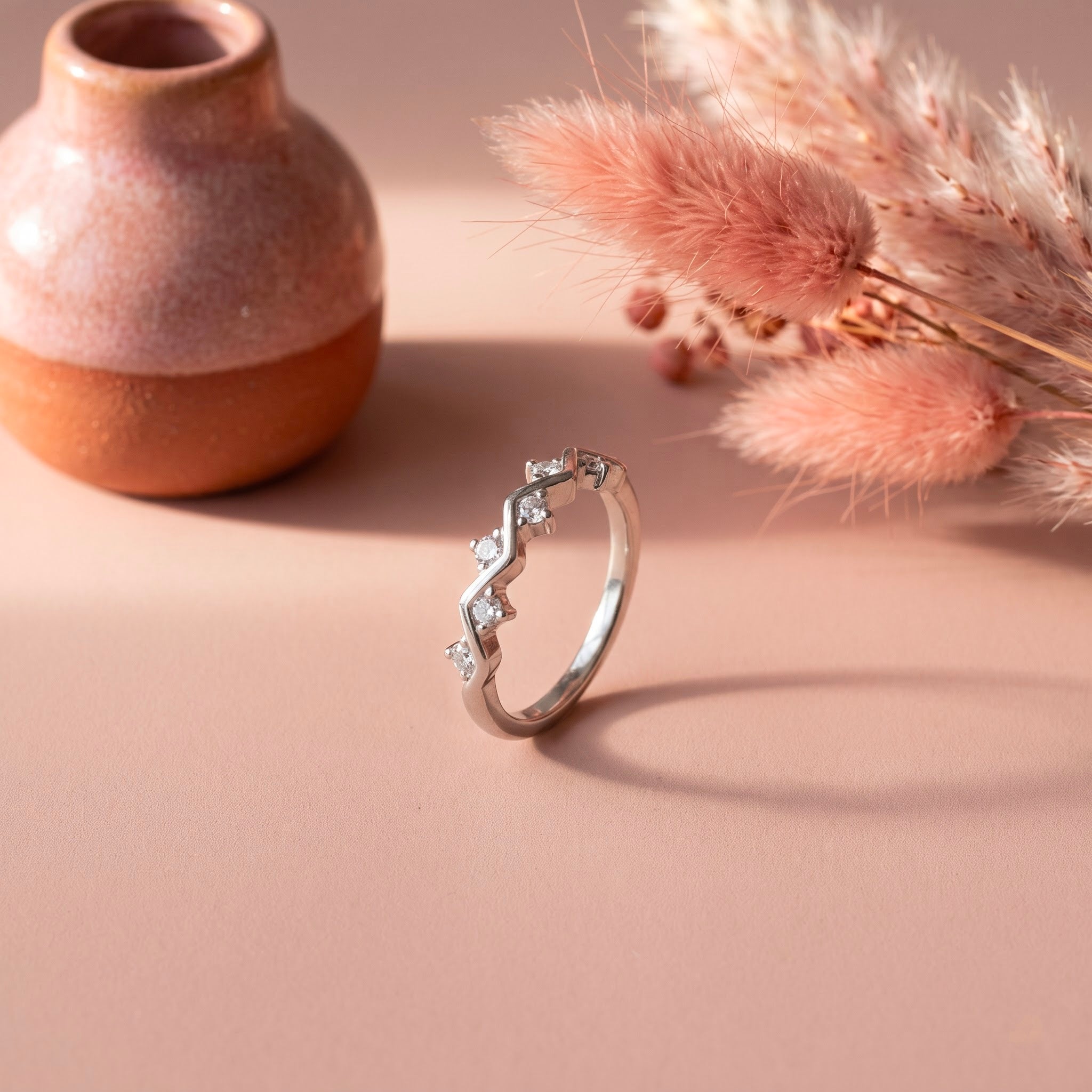 Starlight Wave Minimalist Ring