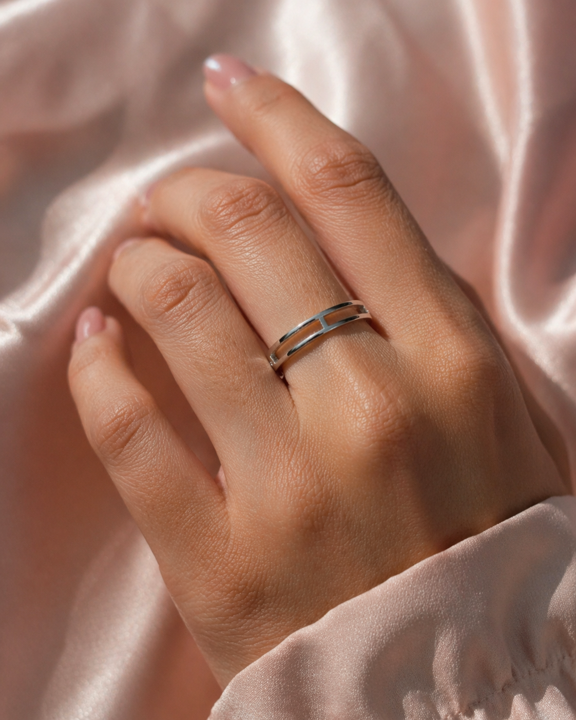 Celestia Dual Line 925 Silver Ring