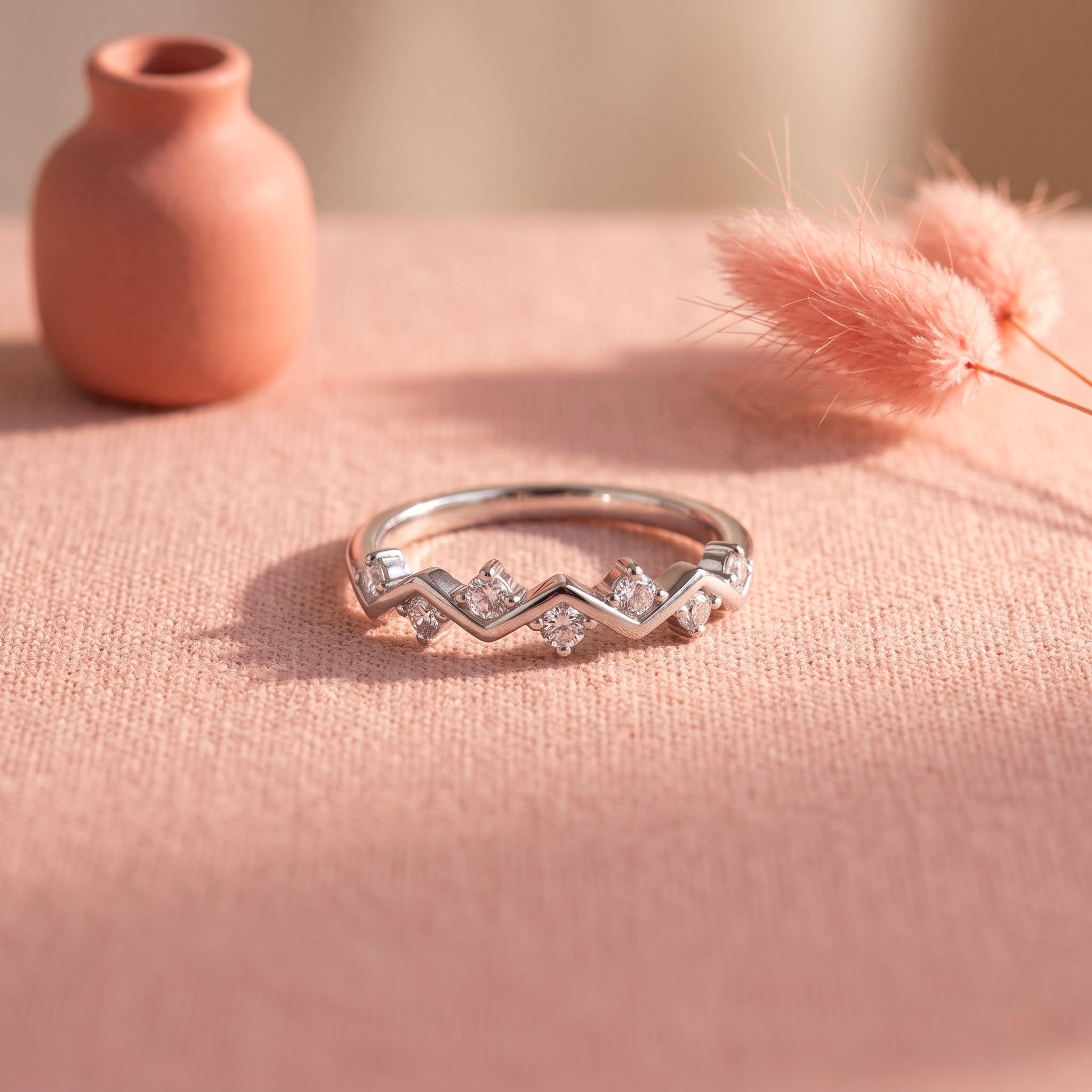 Starlight Wave Minimalist Ring