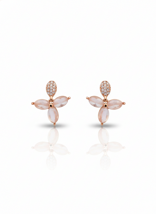 Blushing Flora Crystal Earrings