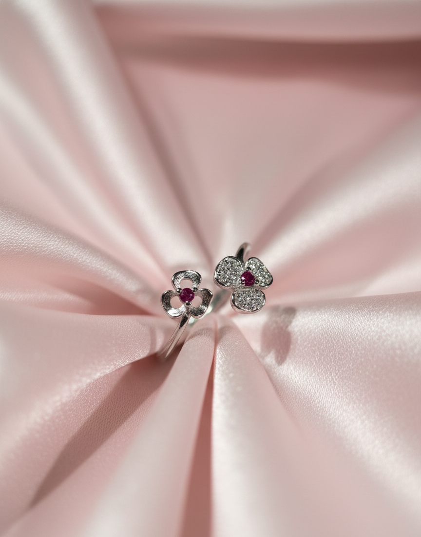 Arna's Silver – Enchanted Garden Butterfly Ring in 925 Sterling Silver