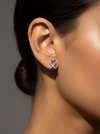 Twin Star: Celestial Pave & Plain 925Silver Studs