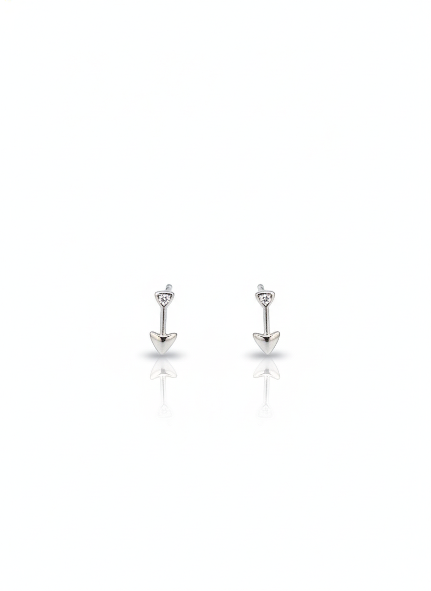 925 Sterling Silver Minimalist Arrow Stud Earrings