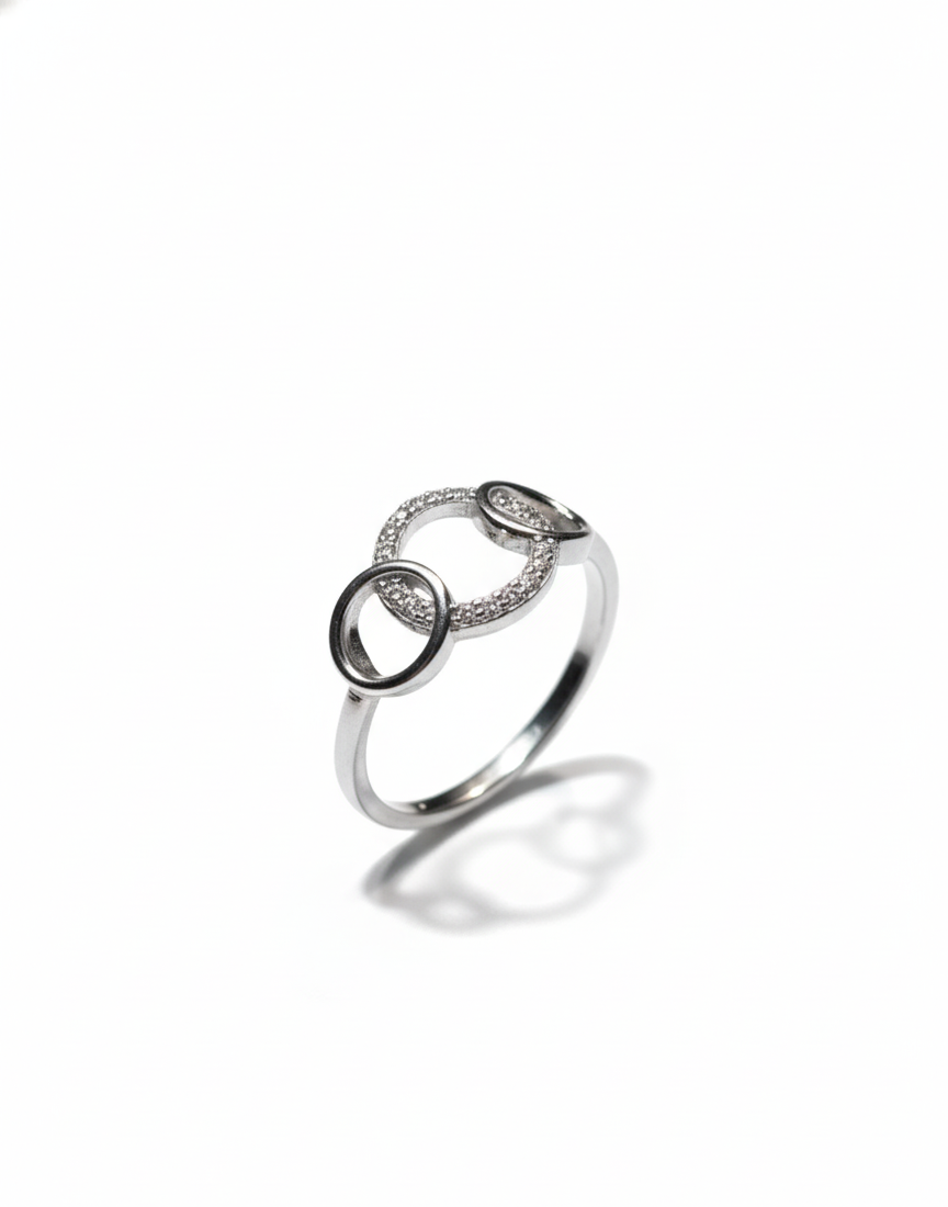 Arna's Silver – Infinite Bond Interlocking Circle Ring in 925 Sterling Silver