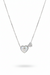 925 Sterling Silver Double Heart Pendant Necklace (Mother of Pearl)