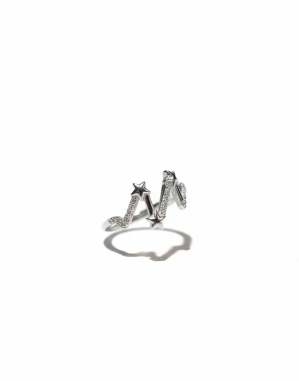 Arna's Silver – Celestial Star Trail Ring in 925 Sterling Silver