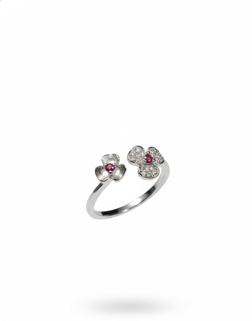 Arna's Silver – Enchanted Garden Butterfly Ring in 925 Sterling Silver