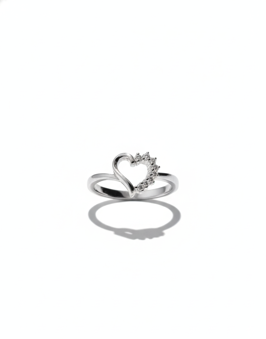 Arna's Silver – Enchanted Heart Tiara Ring in 925 Sterling Silver