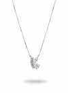925 Sterling Silver Marquise Butterfly Pendant Necklace (Box Chain)