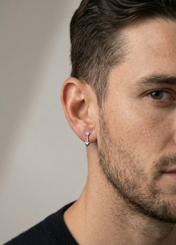 925 Sterling Silver Minimalist Arrow Stud Earrings