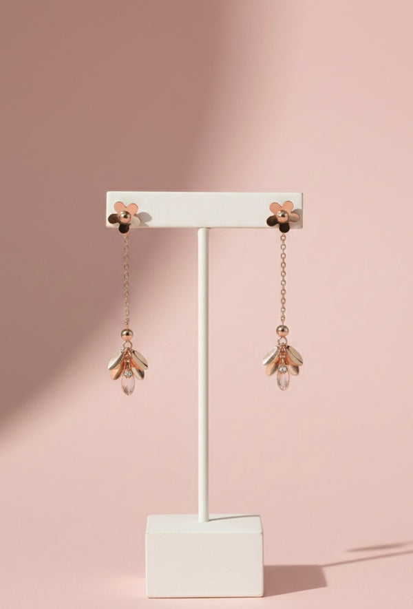 Ethereal Floral Tassel Studs in 925 Silver