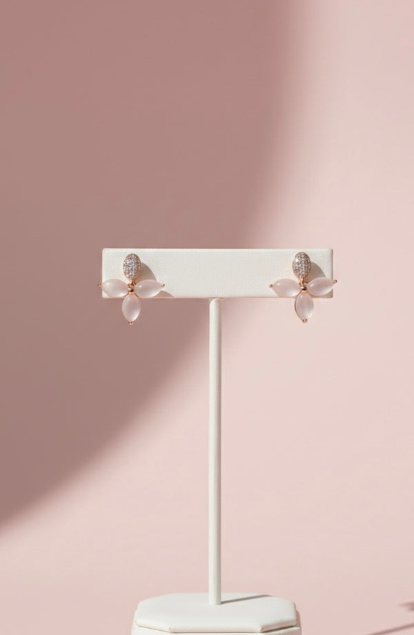 Blushing Flora Crystal Earrings