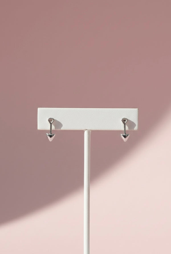 925 Sterling Silver Minimalist Arrow Stud Earrings