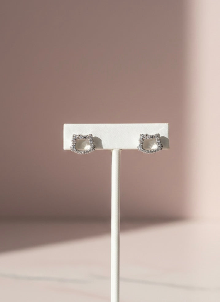 Cute Hello Kitty Silver Studs | 925 Sterling Silver