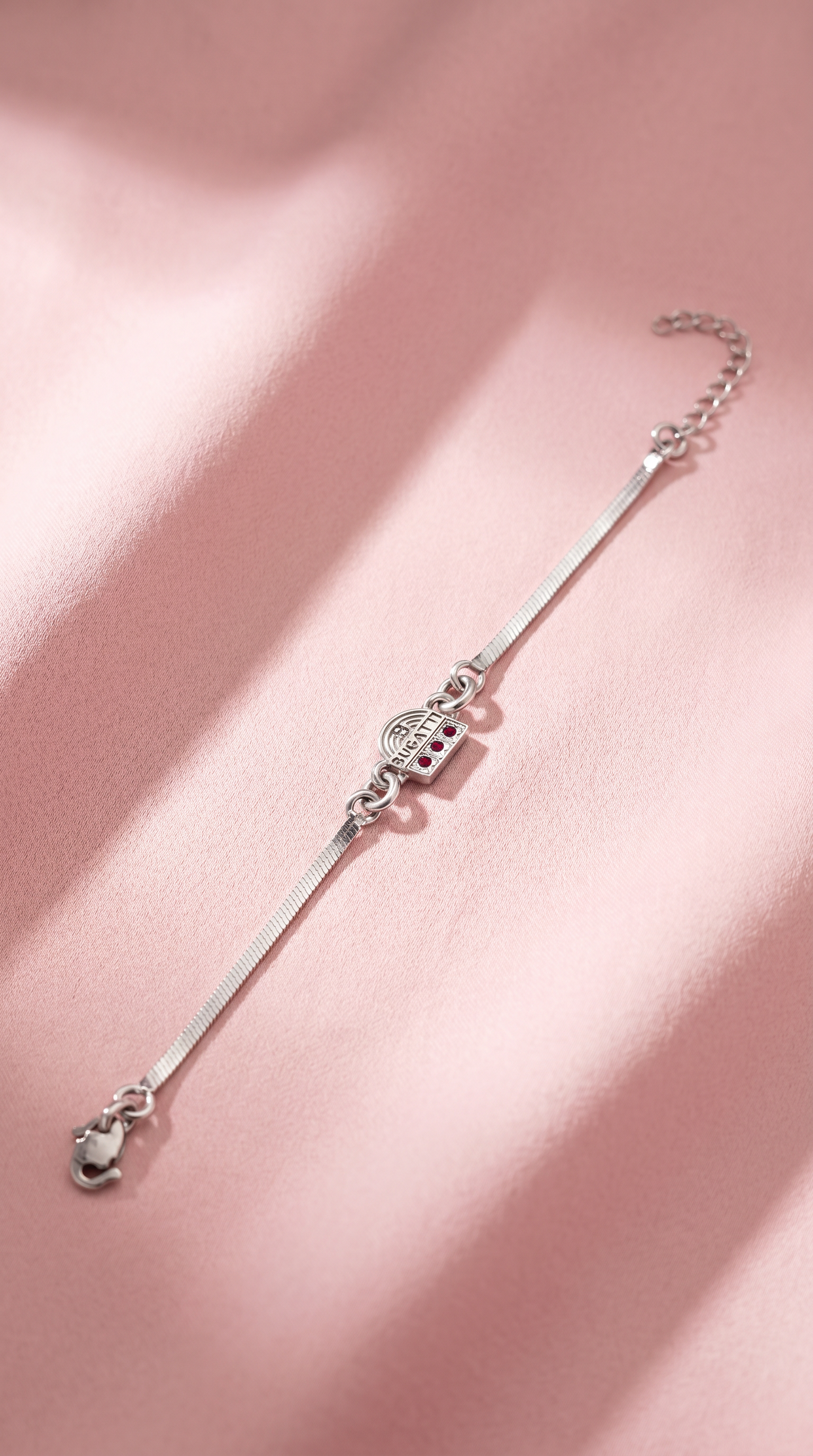 Silver Bugatti Inspired Rakhi Bracelet