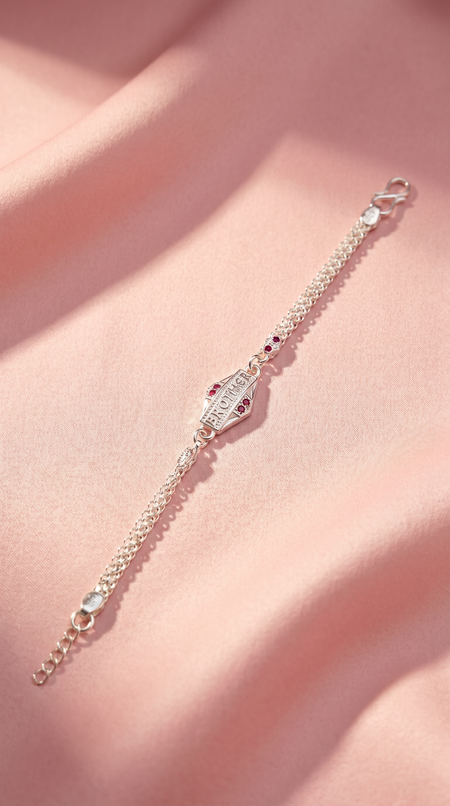 ARNASILVERS Premium Genuine Silver Brothers Rakhi Bracelet