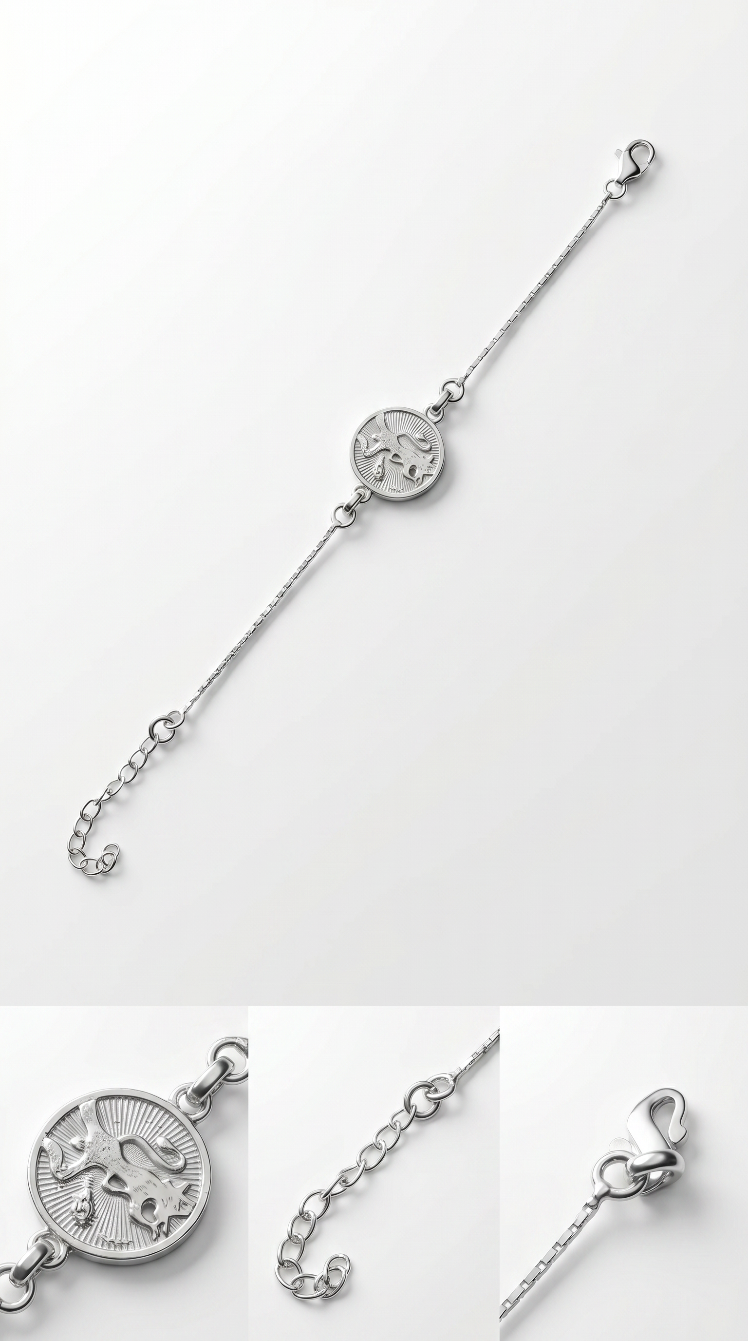 Premium Silver Lord hanuman Rakhi Bracelet