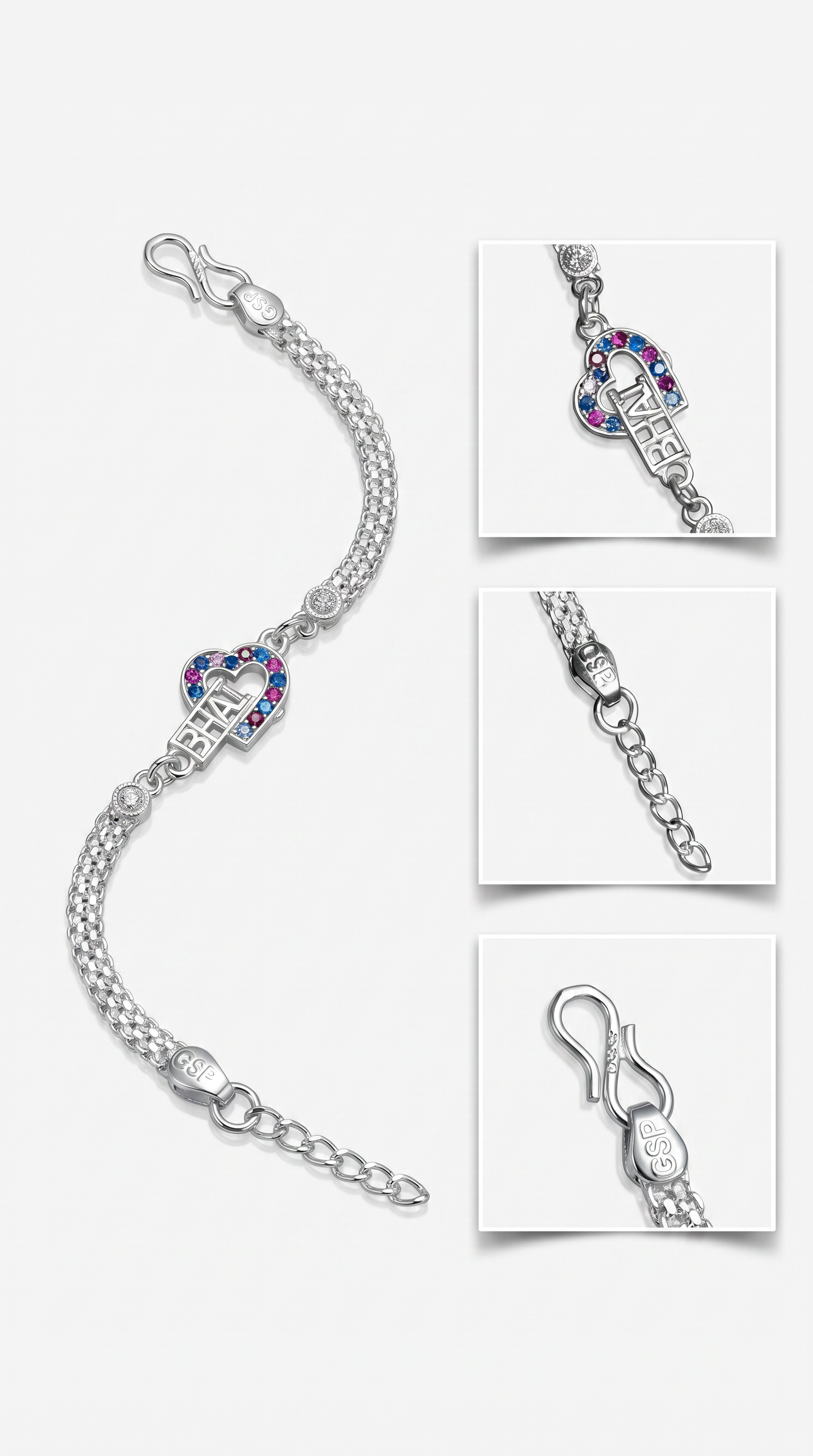 Premium 925 Sterling Silver Rakhi Bracelet