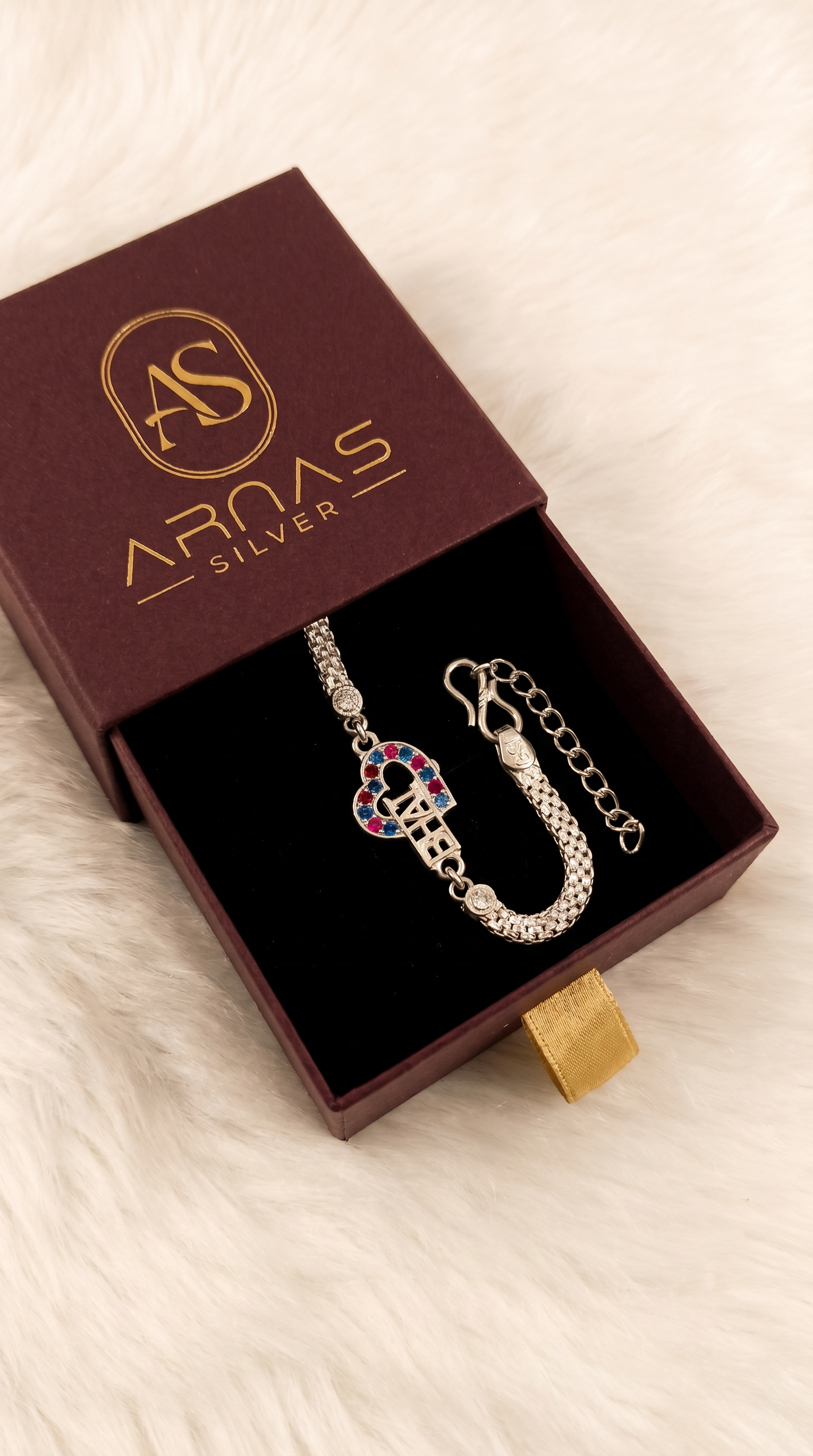 Premium 925 Sterling Silver Rakhi Bracelet