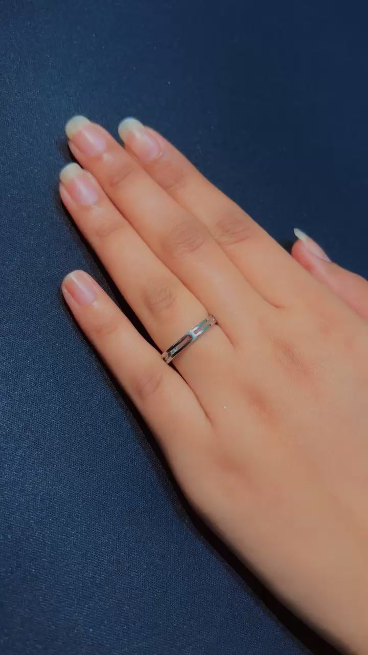 Celestia Dual Line 925 Silver Ring