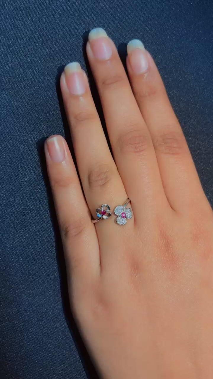 Arna's Silver – Enchanted Garden Butterfly Ring in 925 Sterling Silver