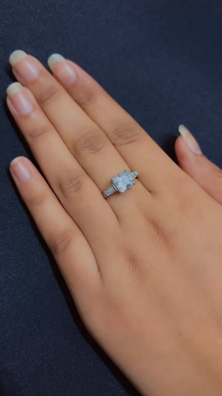 Romantic  Eternal Sparkle Solitaire Ring in Pure 925 Silver