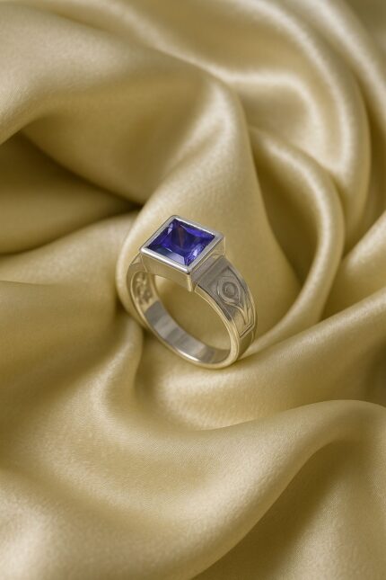 Royal Square Silver Ring