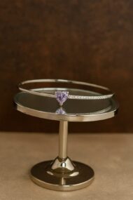 Lavender Stone Design Heart Charm Kada