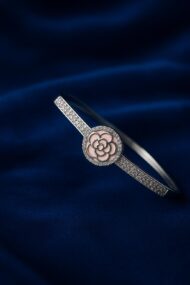 Rose Bloom Sparkle Kada – 925 Silver by #ArnasSilver - Image 3